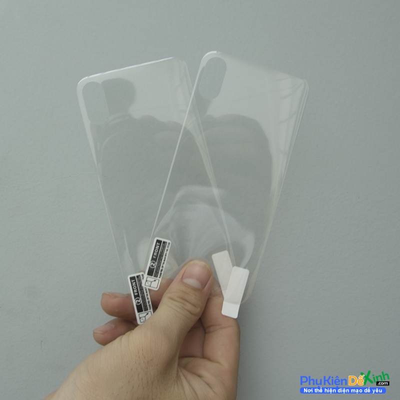 Miếng Dán Film Mặt Sau iPhone X Full Màn Hình sản phẩm được làm bằng chất liệu keo cao cấp có thể dán và phủ hết được bề mặt cong của nắp lưng điện thoại.